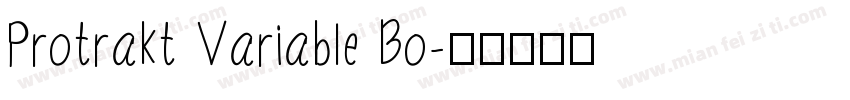 Protrakt Variable Bo字体转换